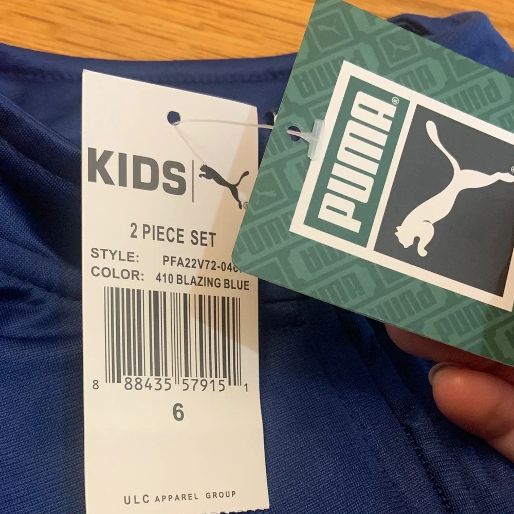 NWT Puma Blue Kids Tracksuit Size 6 - Picture 2 of 5
